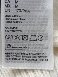 Feinstrickpullunder                            Größe                38