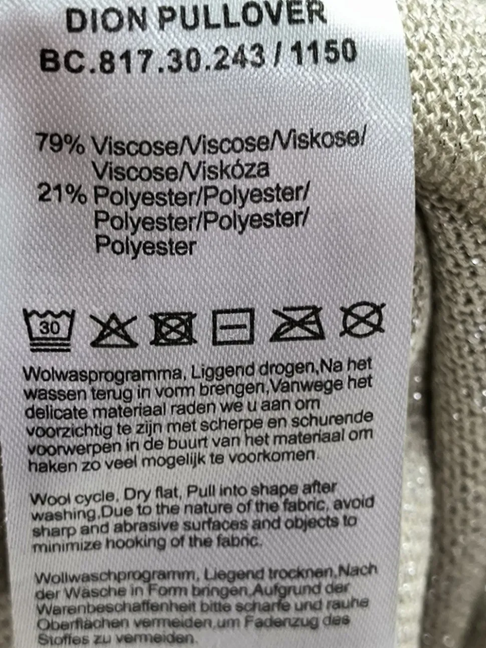 Feinstrickpullunder Größe 38