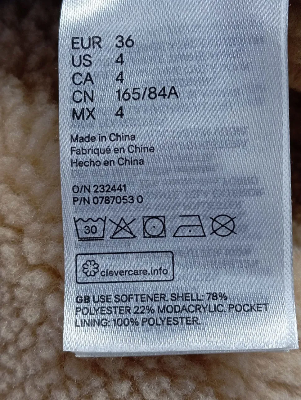 Felljacke Größe 36