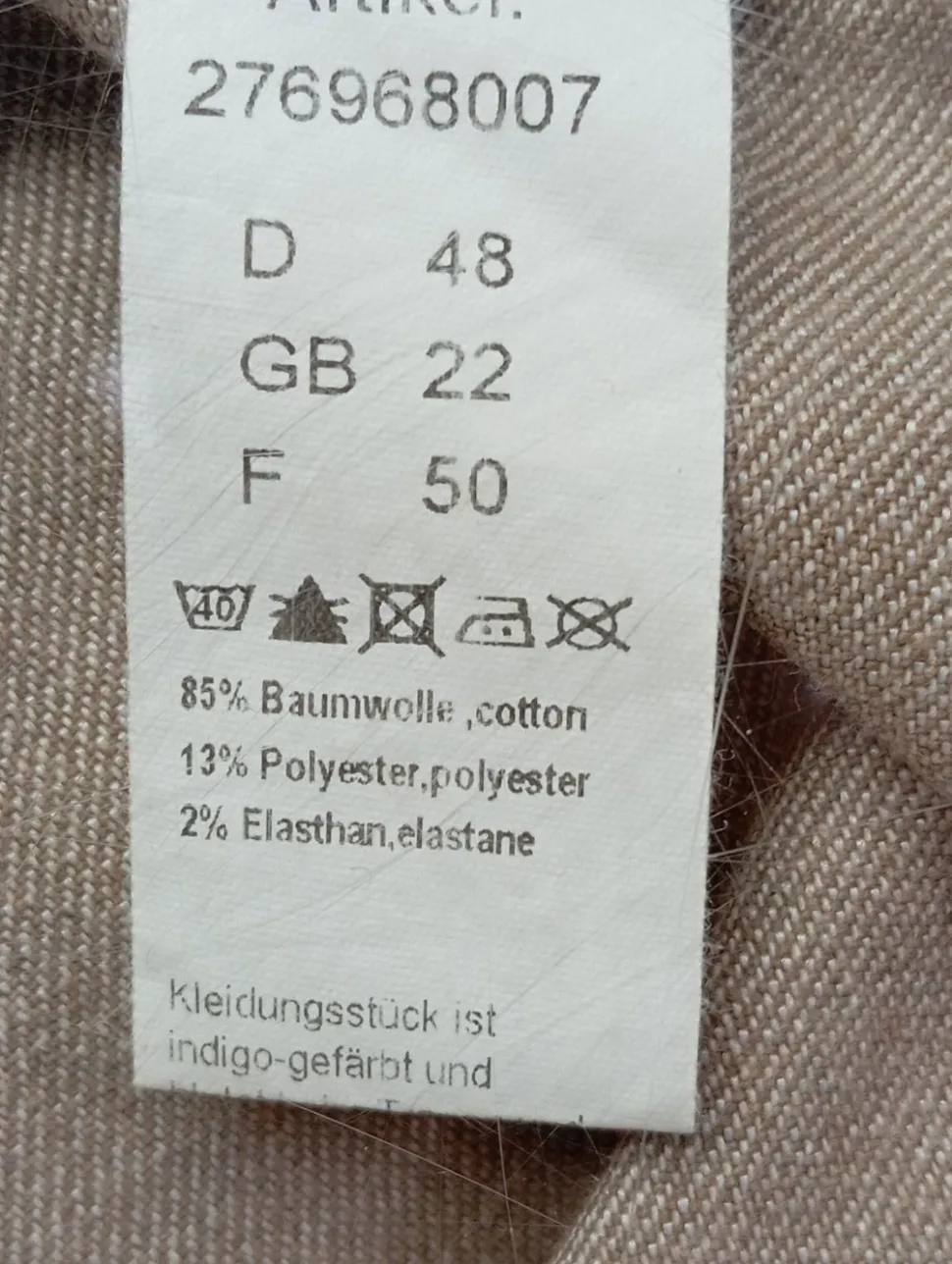 Jeansjacke Größe 48