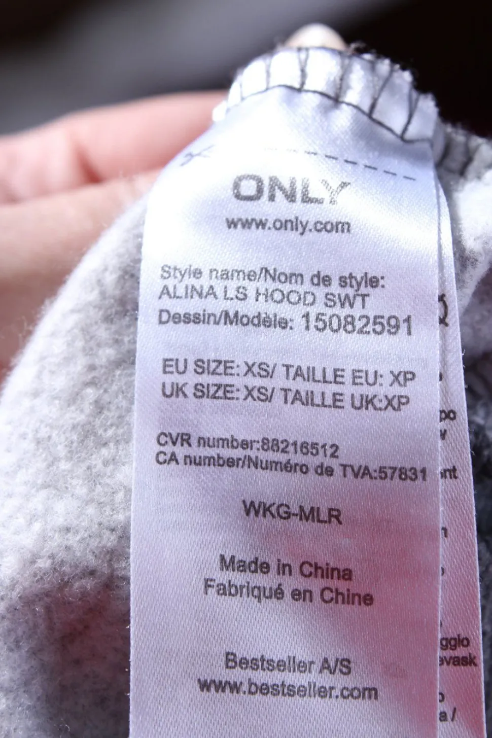 Kapuzensweatshirt Größe 34