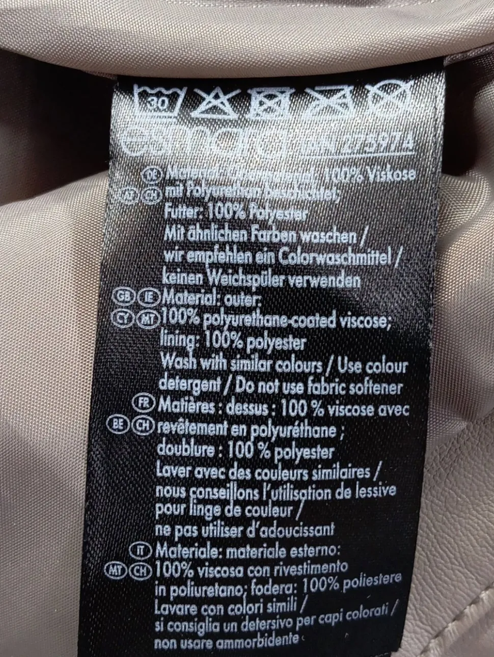 Kunstlederjacke Größe 38