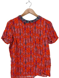 Kurzarm-Bluse                            Größe                38