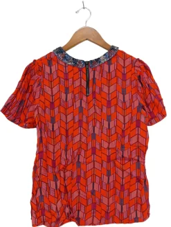 Kurzarm-Bluse                            Größe                38