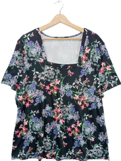 Kurzarm-Bluse                            Größe                48