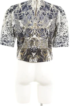 Kurzarm-Bluse                            Größe                36