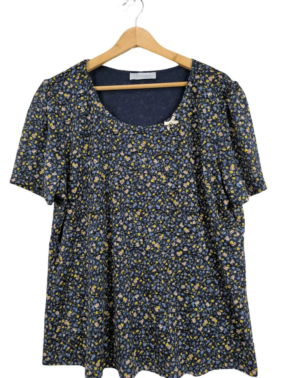 Kurzarm-Bluse Größe 48