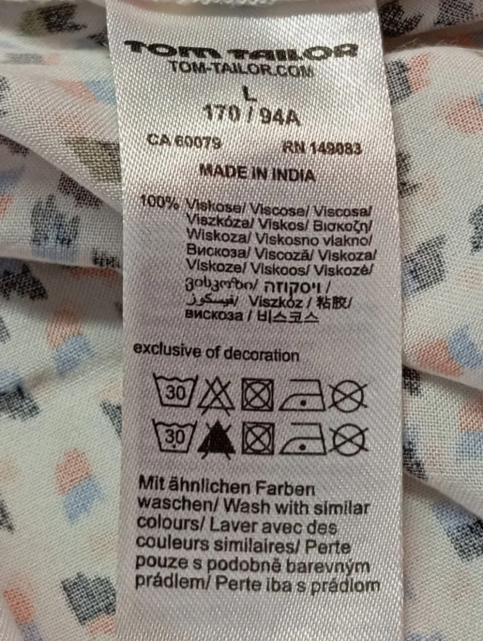 Kurzarm-Bluse Größe 40