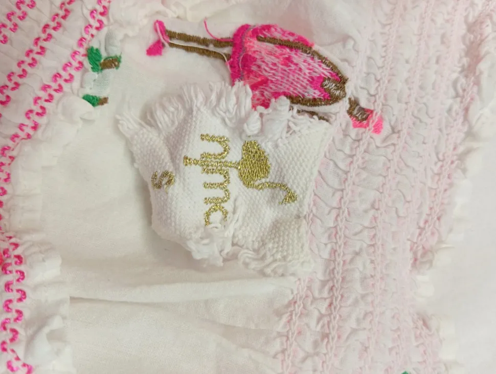 Kurzarm-Bluse Größe 36