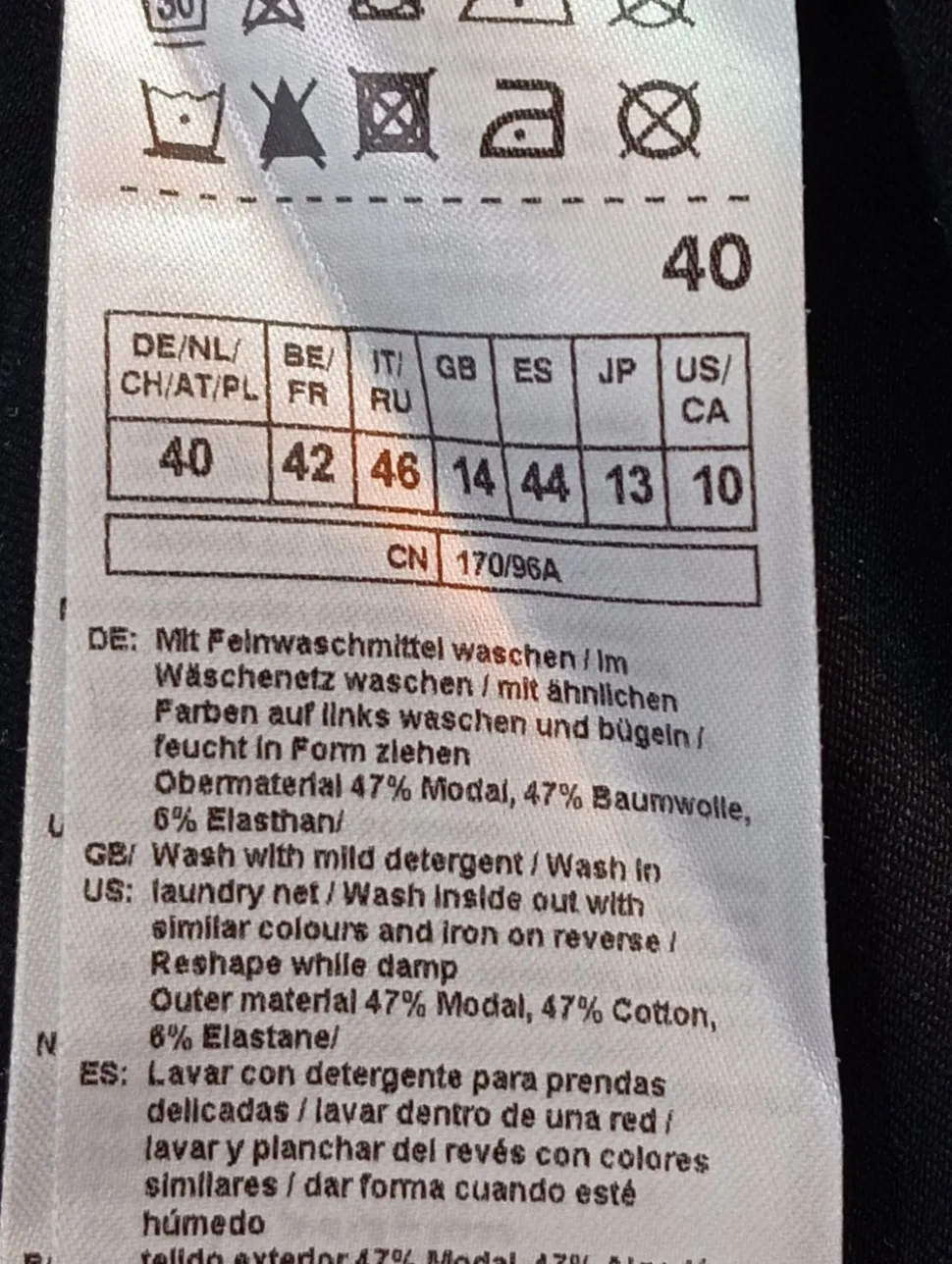 Langarm-Bluse Größe 40