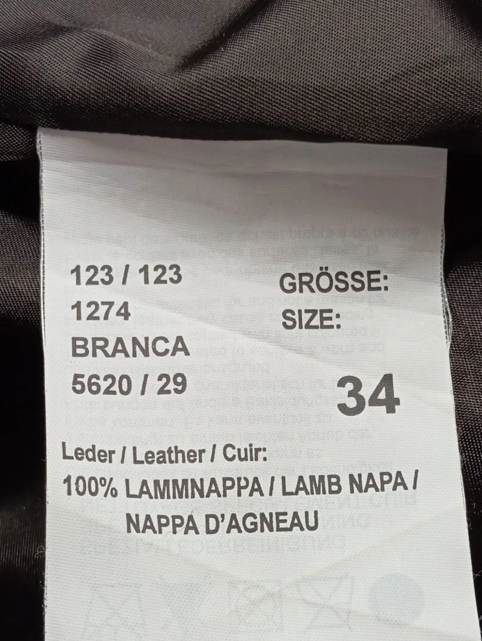 Lederjacke Größe 34