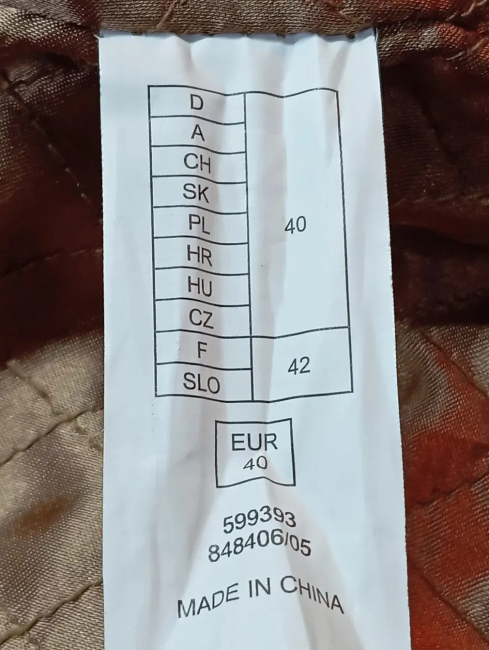 Ledermantel Größe 40