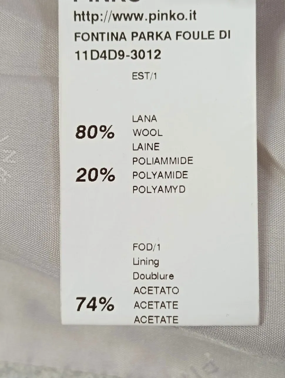 Wollmantel Größe 34