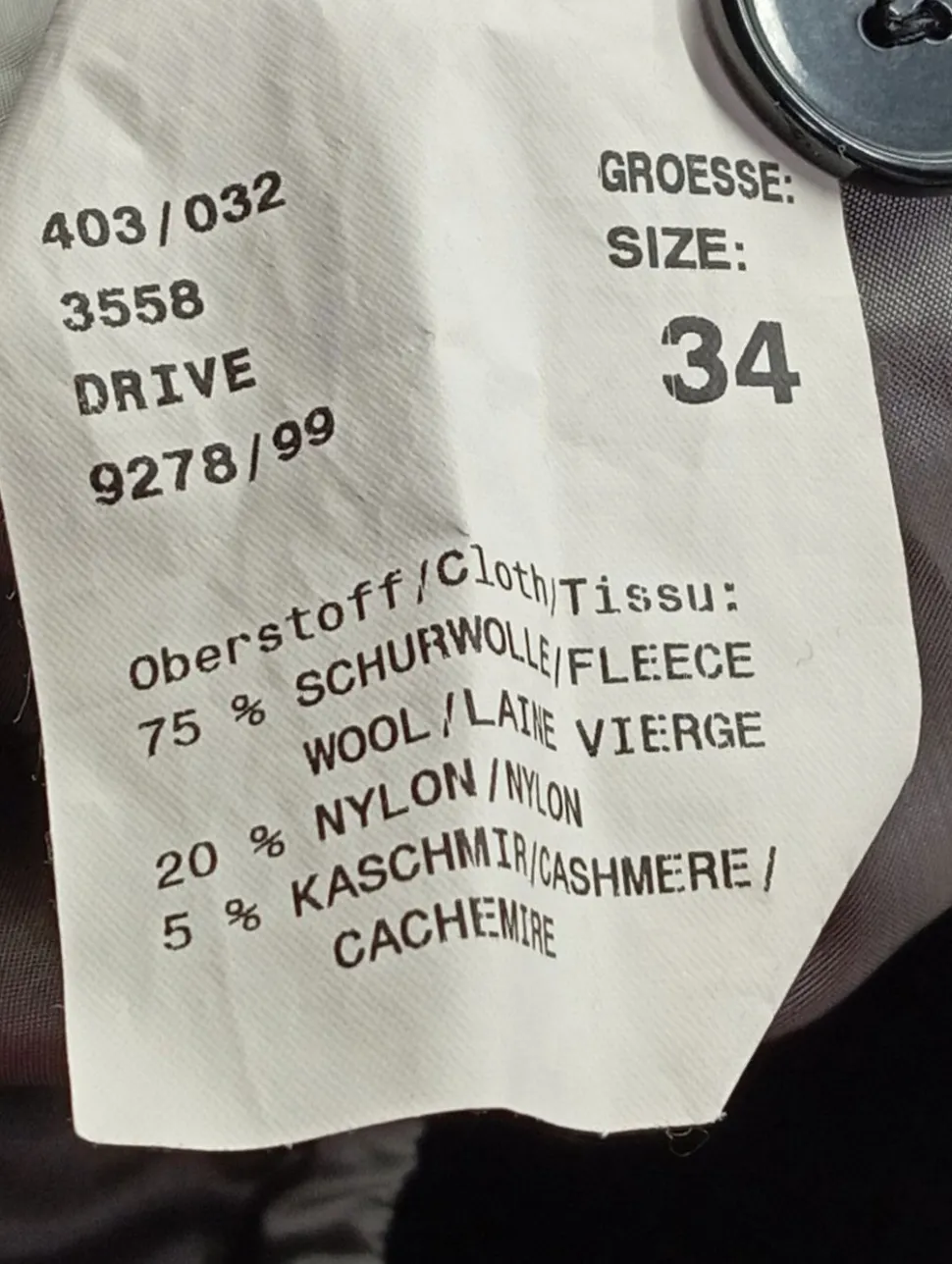 Wollmantel Größe 34